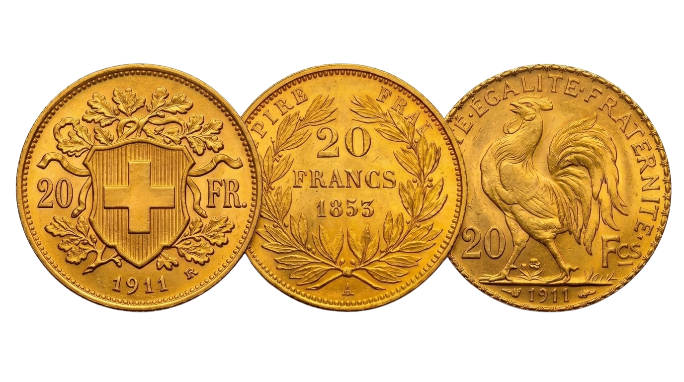 Gouden 20 Frank munt