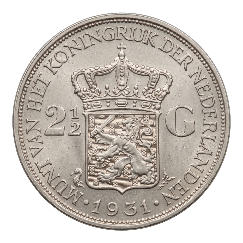 Wilhelmina, 2,5 Gulden